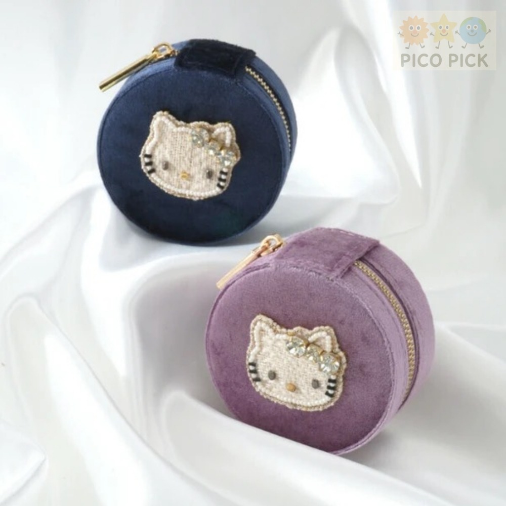 日本🇯🇵聯名｜Hello Kitty × MAYGLOBE 圓形首飾收納珠寶包-細節圖2