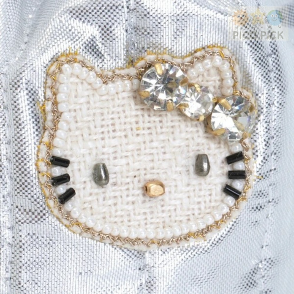 【Hello Kitty × MAYGLOBE】手工珠繡束口袋-細節圖5
