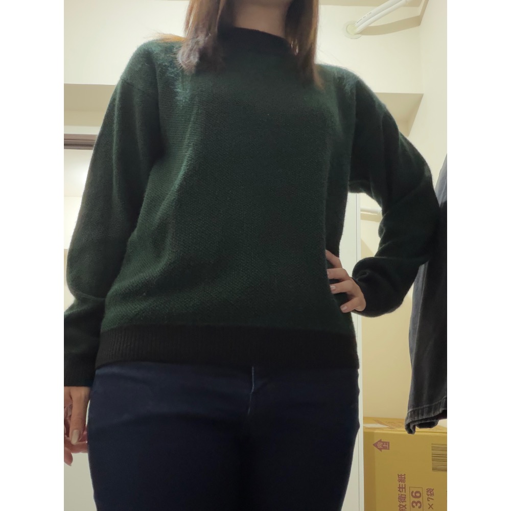 深綠高領毛衣-細節圖2