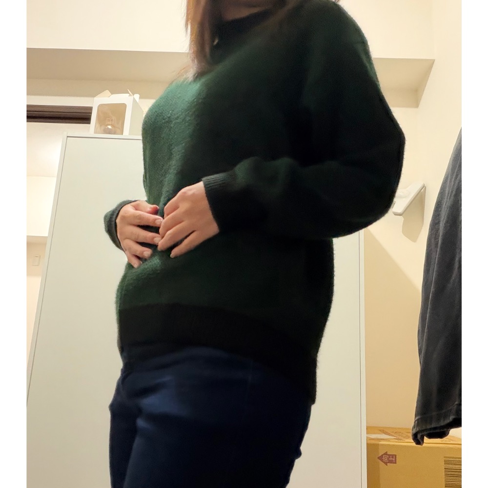 深綠高領毛衣-細節圖3