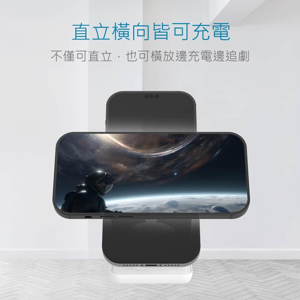 【台灣製造】 MiniQ 三合一充電盤15W 折疊式磁吸無線充電器座 磁吸充電座 折疊式無線充電座 無線充電座-細節圖4