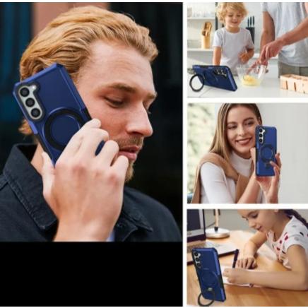 隱藏式支架手機殼 支架殼 軍規手機殼 磁吸殼 適用 Samsung 三星 A16 A36 A56 S24FE-細節圖6