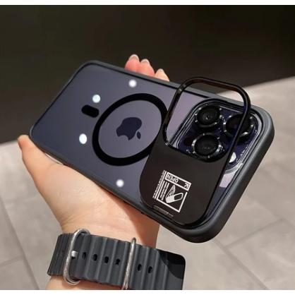 多維度鏡頭支架 磁吸無線充 贈送鏡頭膜 防摔殼 適用於 iPhone 15 13 保護殼-細節圖3
