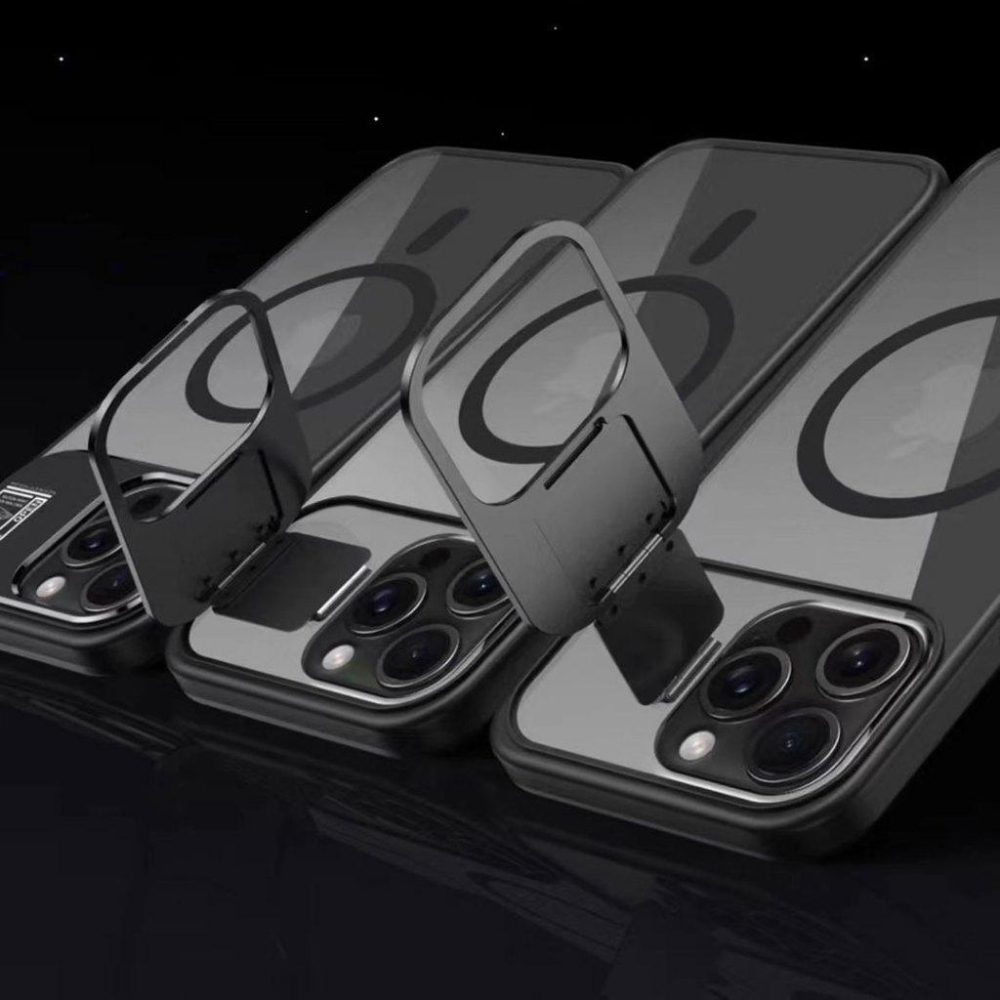 多維度鏡頭支架 磁吸無線充 贈送鏡頭膜 防摔殼 適用於 iPhone 15 13 保護殼-細節圖6