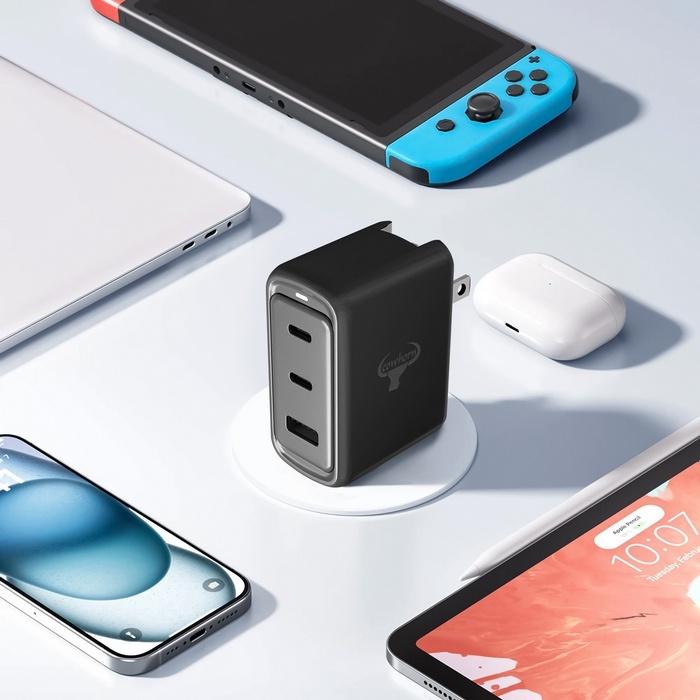 【Cowhorn】BSMI認證 牛角 70W GaN 氮化鎵 快充充電器 快充頭 2A+1C 三孔充電器 Type-C-細節圖6