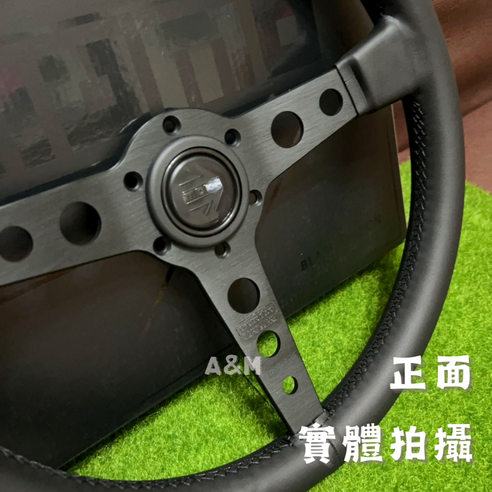14吋P5真皮競技方向盤 改裝方向盤 競技方向盤 350MM 方向盤 汽車改裝 真皮方向盤-細節圖2
