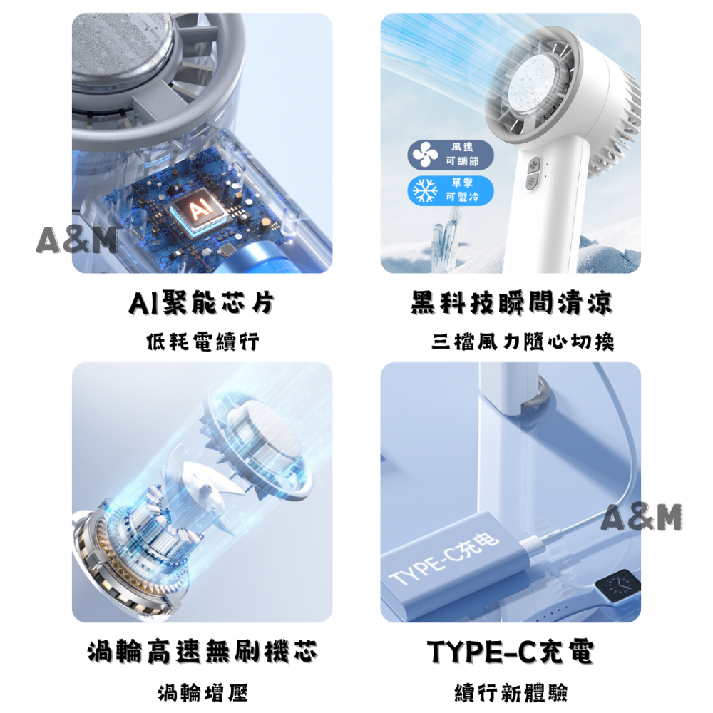 颶風小鋼炮手持風扇 手持風扇 冷敷降溫風扇 置冷風扇 隨身風扇 小風扇 輕巧風扇-細節圖4