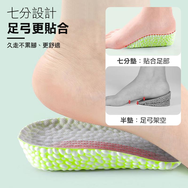 【男女通用】增高鞋墊 Boost爆米花 增高墊 隱形鞋墊 軟鞋墊 內增高鞋墊 後跟墊 減壓透氣 久站-細節圖3