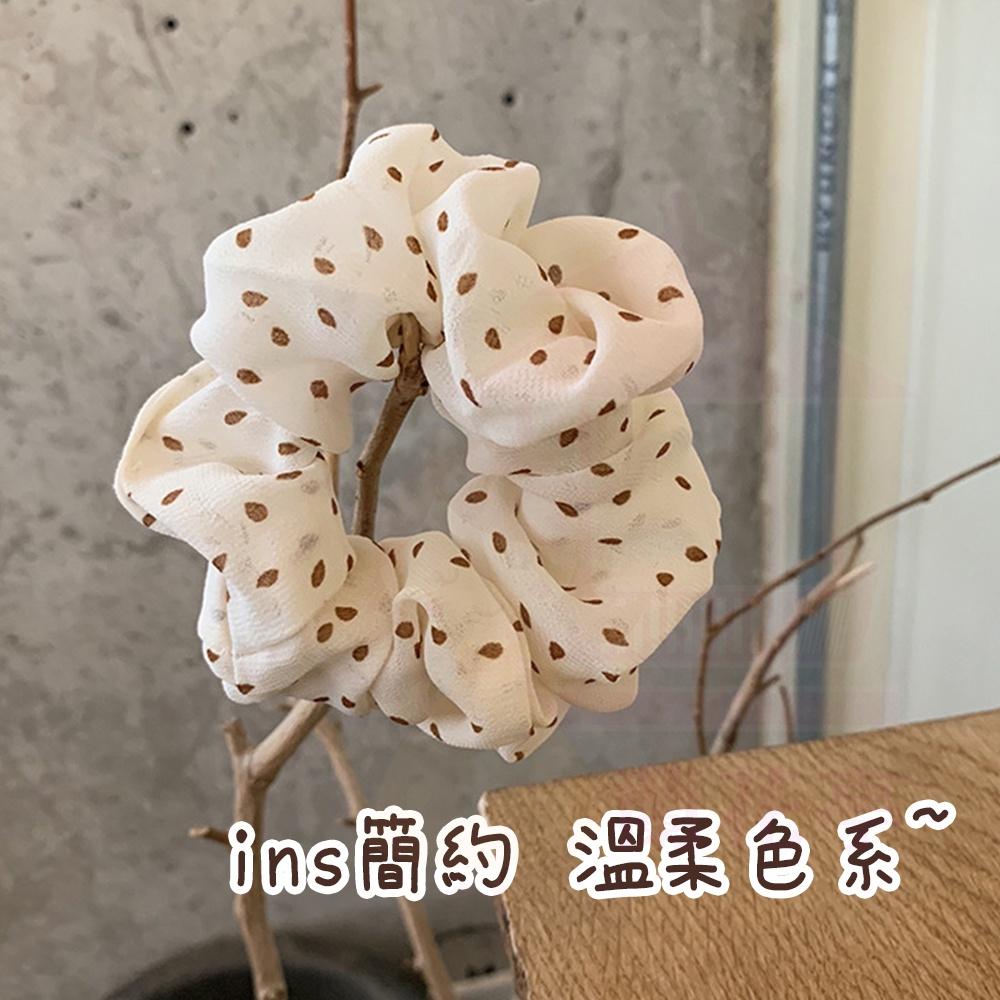 【多款式】韓風髮圈 圓點造型大腸髮圈 髮飾 髮圈 大腸髮圈 多色髮圈 韓風髮飾 彈性髮圈 大髮圈 綁頭髮-細節圖2