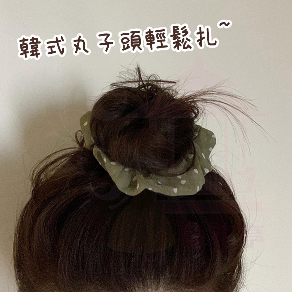【多款式】韓風髮圈 圓點造型大腸髮圈 髮飾 髮圈 大腸髮圈 多色髮圈 韓風髮飾 彈性髮圈 大髮圈 綁頭髮-細節圖5