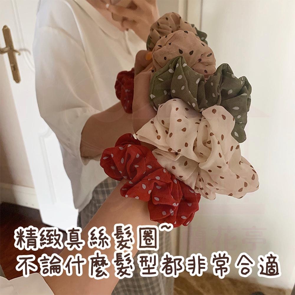 【多款式】韓風髮圈 圓點造型大腸髮圈 髮飾 髮圈 大腸髮圈 多色髮圈 韓風髮飾 彈性髮圈 大髮圈 綁頭髮-細節圖8