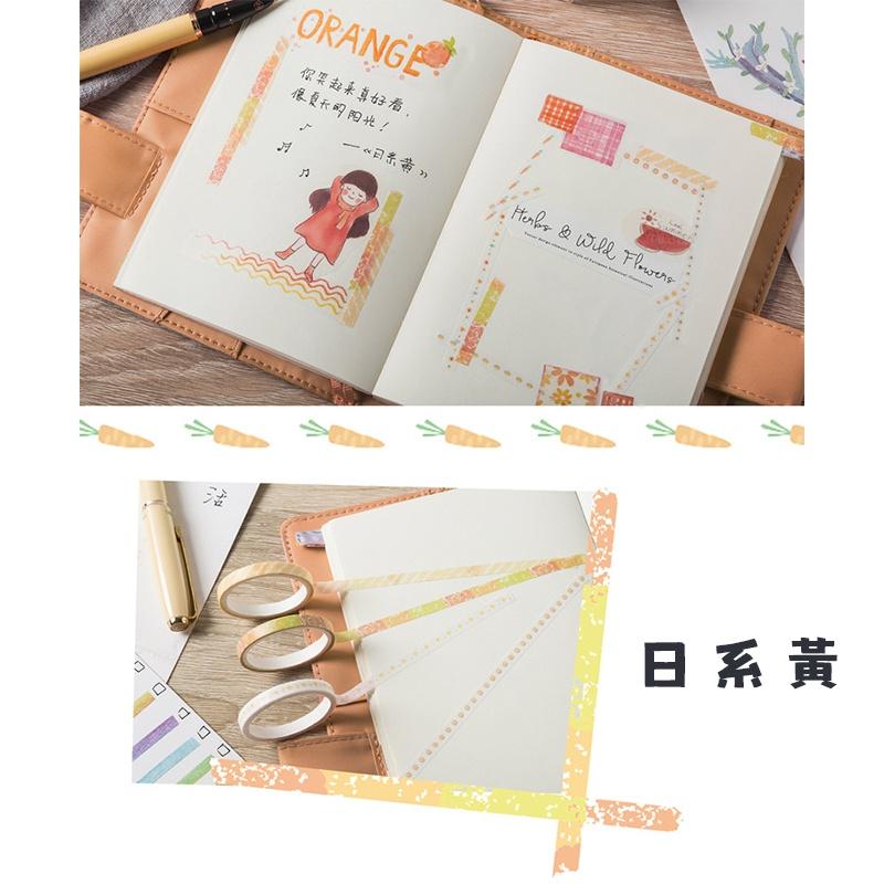 【一組十捲】紙膠帶 和紙膠帶 寬版紙膠帶 紙膠帶貼紙 手帳紙膠帶 紙膠袋組盒 花樣紙膠帶-細節圖9