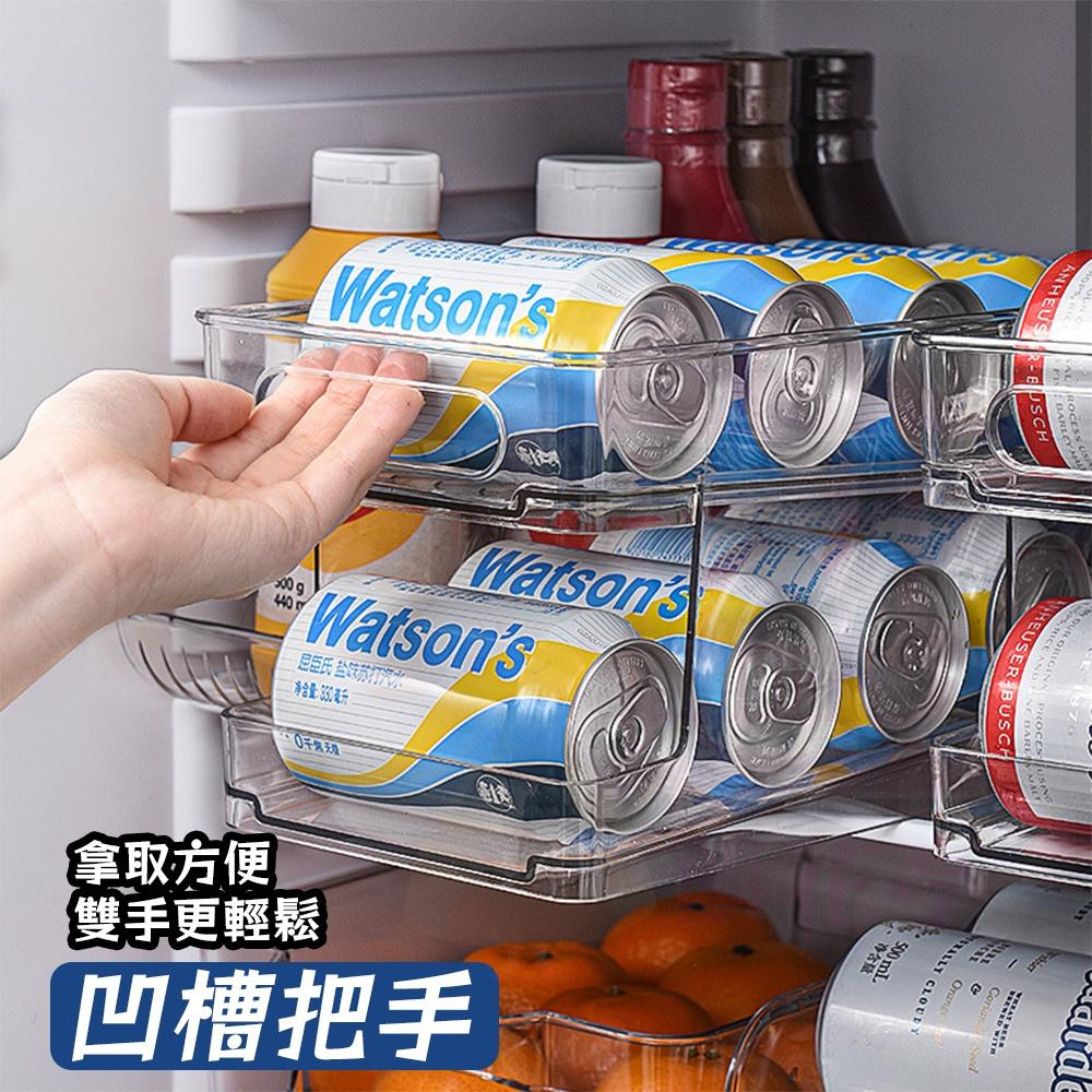 冰箱飲料收納盒 冰箱收納盒抽屜式 冰箱收納 冰箱隔層架 冰箱飲料收納架 冰箱收納架 易拉罐-細節圖3