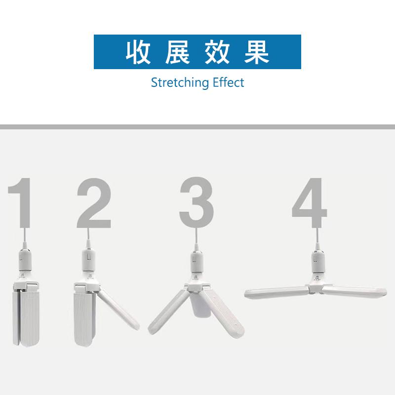 【60W】4葉led 折疊燈泡 E27 車庫燈 飛碟燈 葉子燈 夜市擺攤道具 市集工作燈 帳篷露營燈罩 燈具-細節圖3