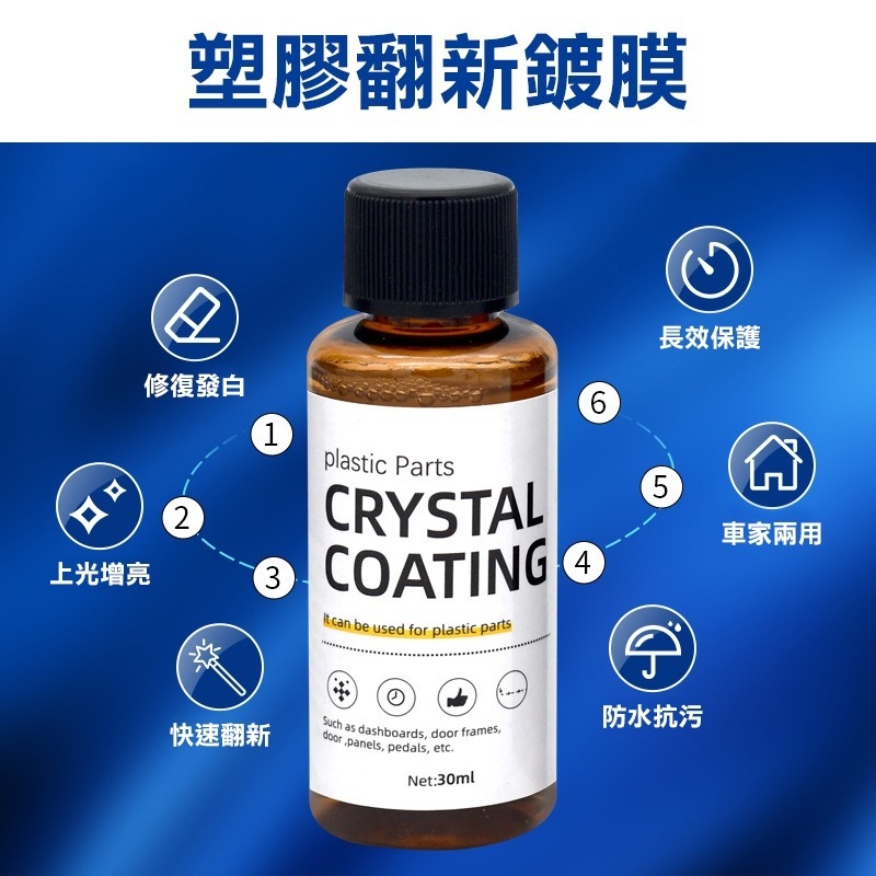 【送擦板】鍍晶翻新劑 塑料老化翻新 塑料皮革 塑膠翻新鍍膜 汽車塑料翻新劑 塑膠還原劑 塑膠鍍膜 塑膠還原 機車還原劑-細節圖2