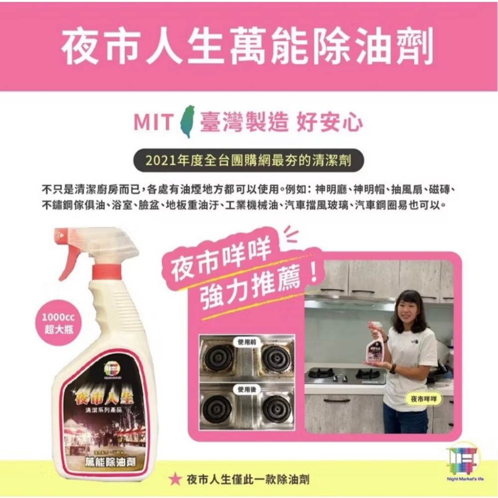 夜市人生 清潔劑系列 水垢還原劑 萬能除油劑 玻璃清潔劑 黑手黨洗手乳 地板清潔劑 廚房清潔劑 浴室清潔劑-細節圖7