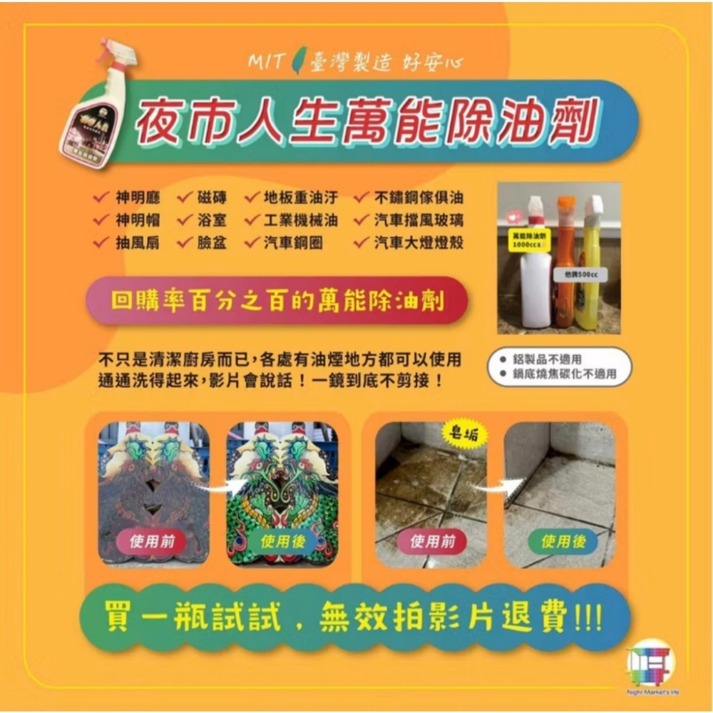 夜市人生 清潔劑系列 水垢還原劑 萬能除油劑 玻璃清潔劑 黑手黨洗手乳 地板清潔劑 廚房清潔劑 浴室清潔劑-細節圖8