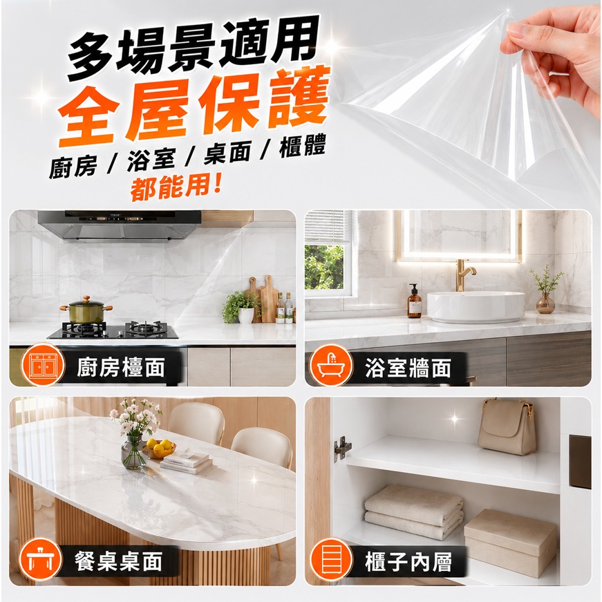 廚房防油貼 磁磚防油貼 防油煙牆貼 防油煙壁貼 隔油牆貼 廚房防油壁貼 透明防油壁貼 透明廚房防油貼紙 耐高溫防水磁磚貼-細節圖4
