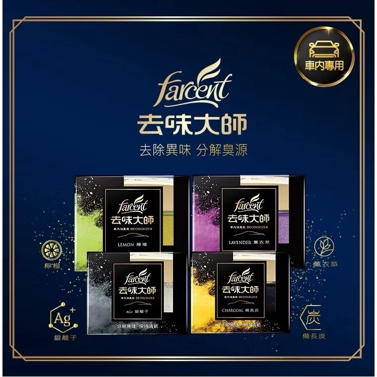 去味大師 汽車消臭易系列 車內專用 備長炭 銀離子薰衣草 異味退散-細節圖3