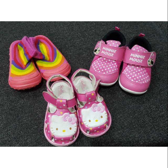 二手 米奇Hollykitty 彩虹襪鞋 嬰幼兒學步鞋 布鞋 涼鞋 啾啾鞋-細節圖2