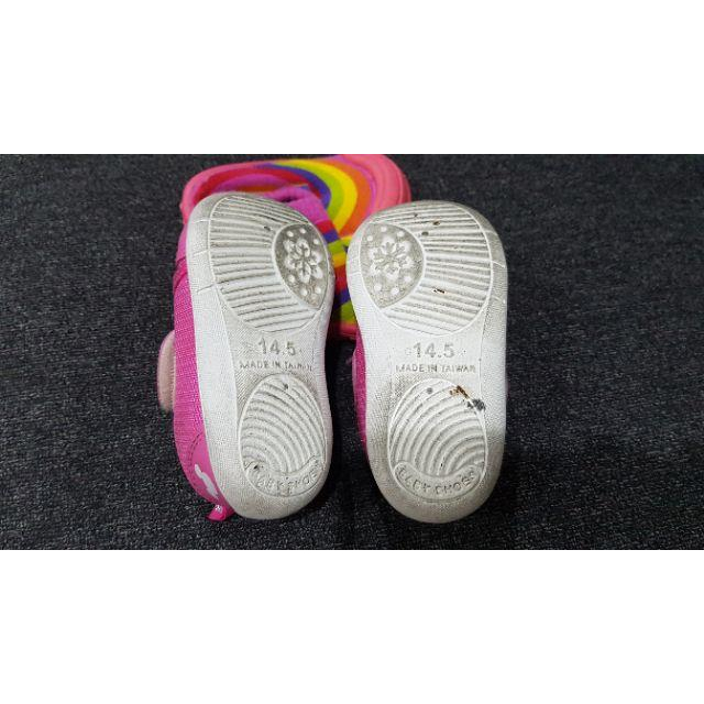 二手 米奇Hollykitty 彩虹襪鞋 嬰幼兒學步鞋 布鞋 涼鞋 啾啾鞋-細節圖4