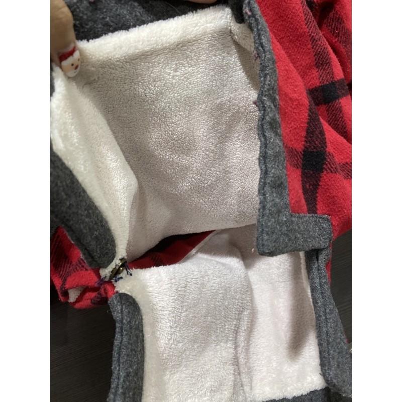 紅色格紋喜氣外套 兒童外套 棉襖 鋪棉 保暖-細節圖5