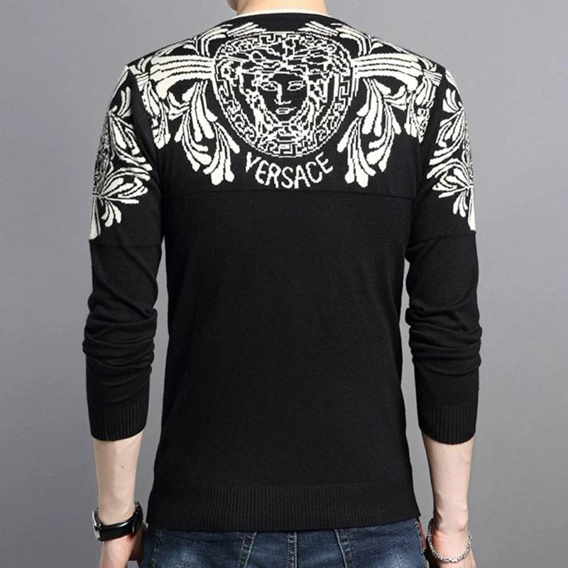 韓版 細針織黑色鈕扣男版上衣 針織 超舒服 V領 上衣-細節圖2