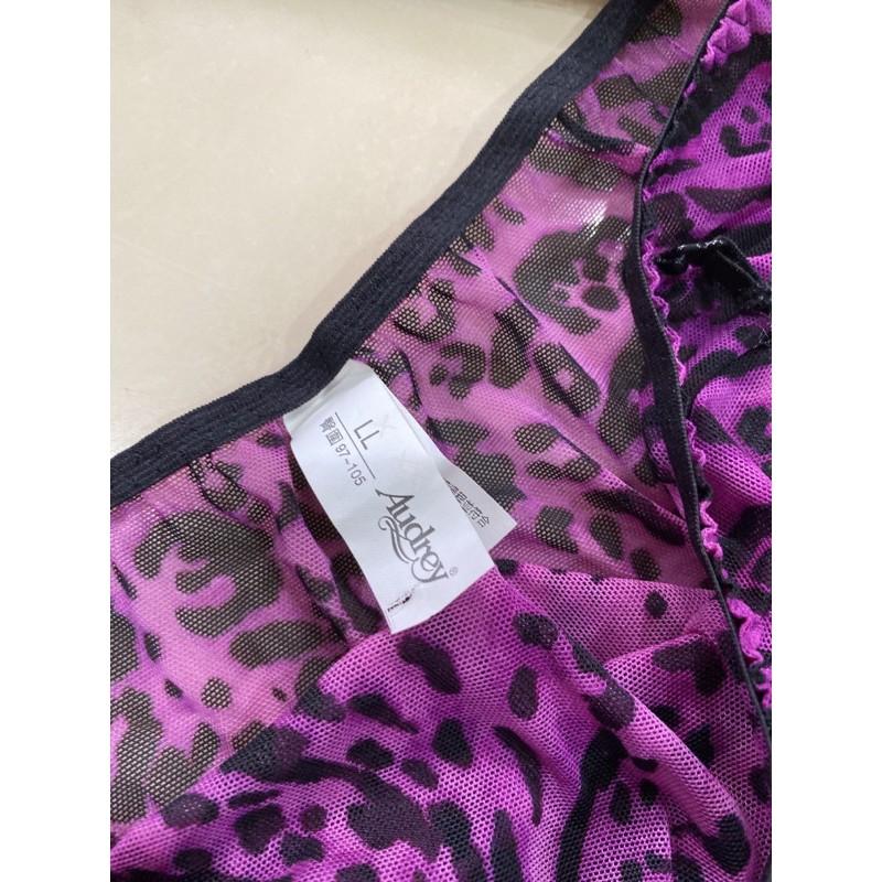 Audrey珍珠豹紋性感內褲 搭配 毛毛珍珠性感內衣肩帶-細節圖2
