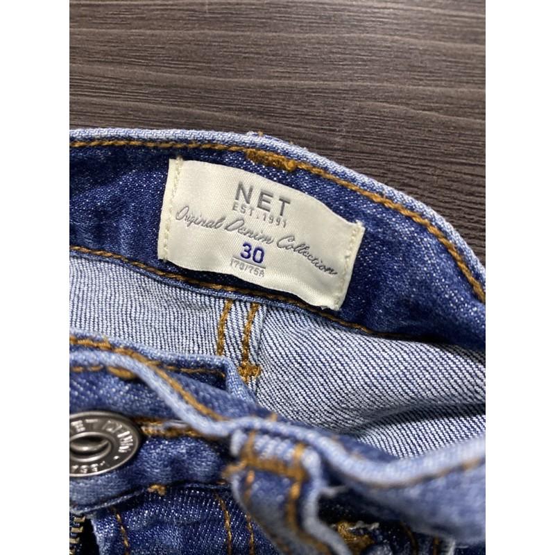 NET 男版牛仔刷破時尚牛仔長褲 30碼 牛仔褲 刷色 刷破-細節圖2