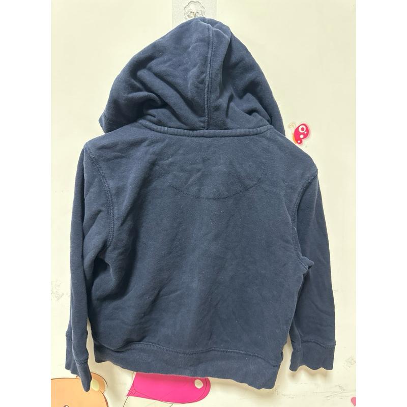 GAP深藍色大英文拉鍊連帽外套/適合90公分兒童外套/連帽外套/薄外套-細節圖4