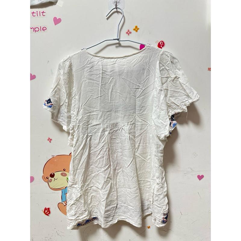 民俗風超涼爽寬鬆上衣/長版上衣/夏天很舒服/可當孕婦裝-細節圖2