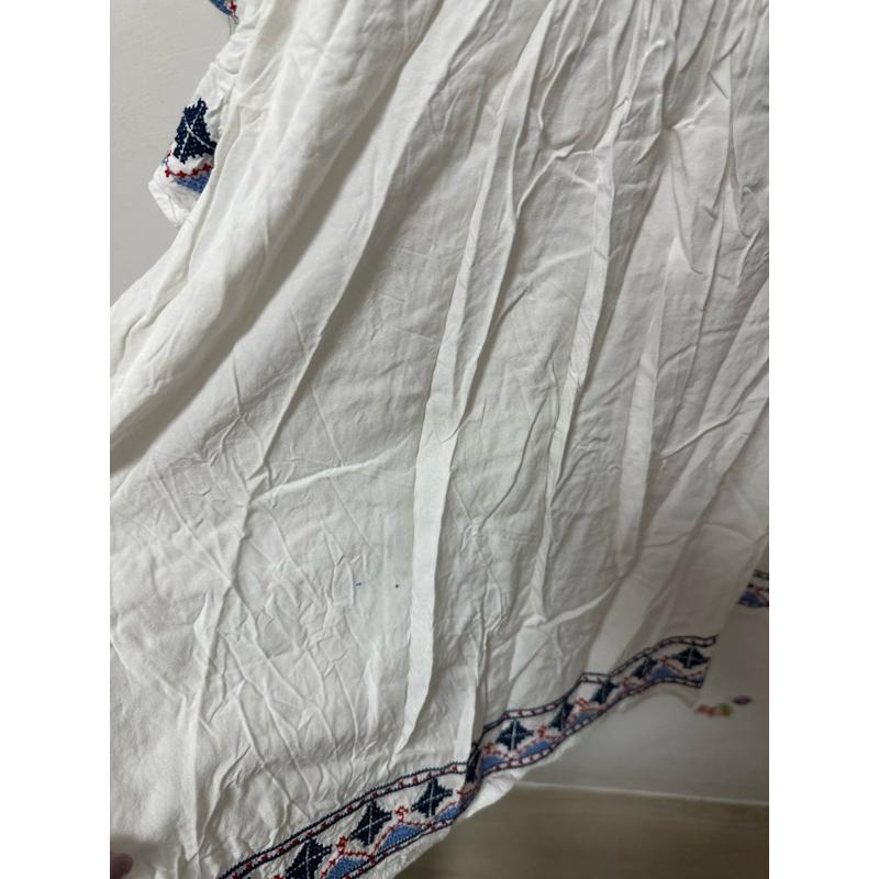 民俗風超涼爽寬鬆上衣/長版上衣/夏天很舒服/可當孕婦裝-細節圖4