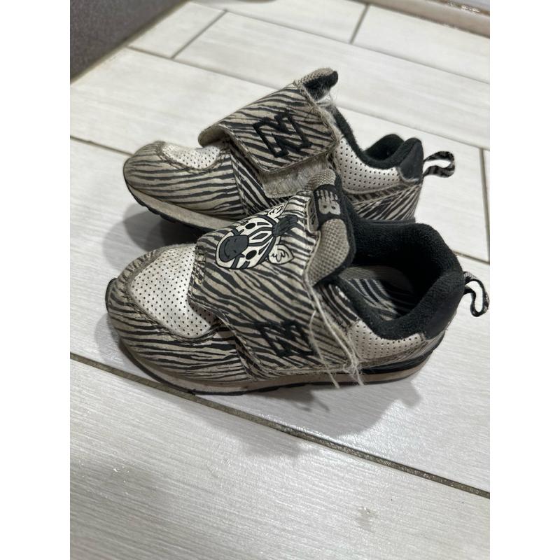 New balance 574斑馬兒童運動鞋/13.5公分/學步鞋/休閒鞋/魔鬼粘好穿脫/-細節圖2