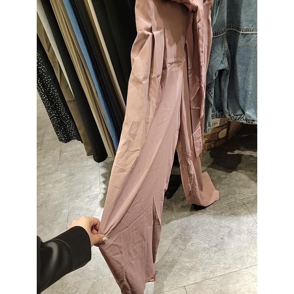 全新細肩帶拼接雪紡連身長褲 連身褲 拉鍊 細肩帶 胸墊-細節圖2