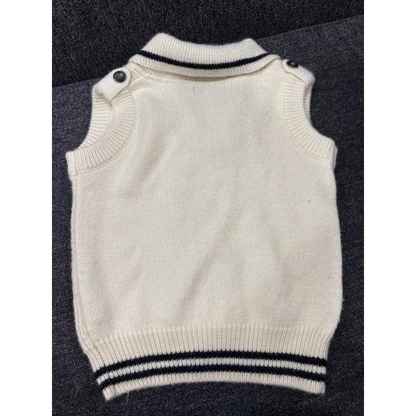Kinloch Anderson金安德森童裝/兒童針織學院風鈕扣背心/75碼/針織背心/針織上衣/鈕扣米色學院風-細節圖4