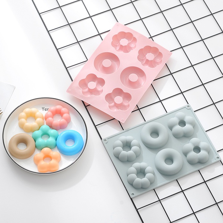 ［矽膠模具］三種不同造型甜甜圈6連矽膠模具 甜甜圈 多拿滋 蛋糕 甜點 烘焙 蠟燭 手工皂 製作-細節圖3