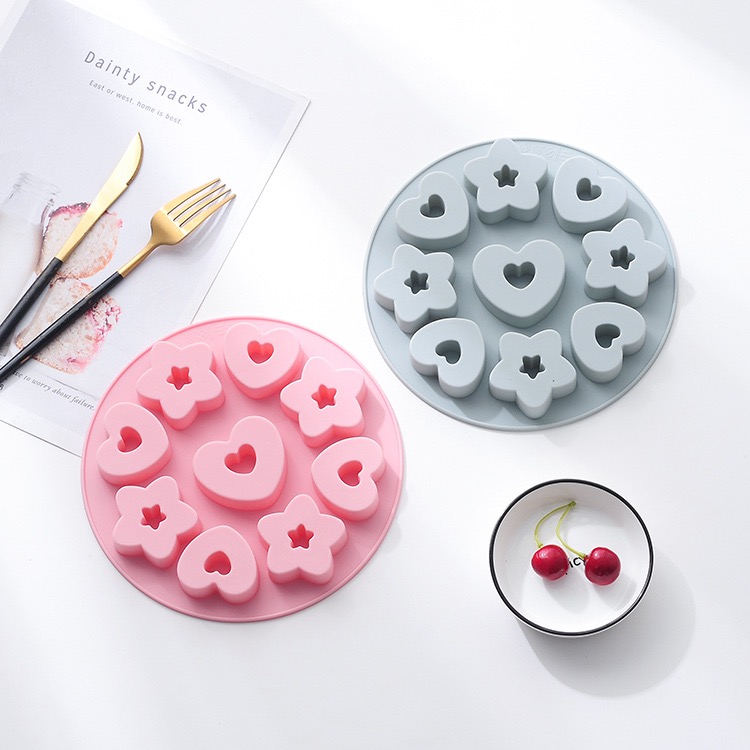 ［矽膠模具］愛心甜甜圈造型9連矽膠模具 多拿滋 烘焙 蛋糕 甜點 甜甜圈 蠟燭 手工皂 製作-細節圖3