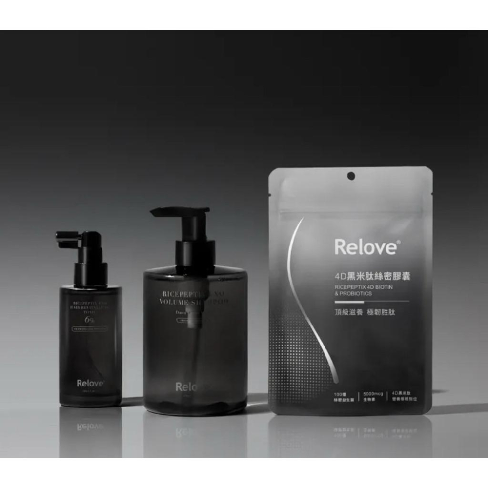 🌟兔兔小舖 Relove 黑泌肽豐盈洗髮精450ml/ 養髮液6%/12% 100ml/膠囊 60顆-細節圖6