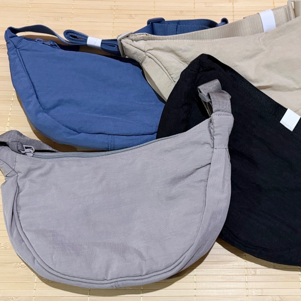 尼龍防潑水斜背包 半月包 餃子包 肩背包 斜跨包  輕量包  斜背包 Uniqlo類似-細節圖2