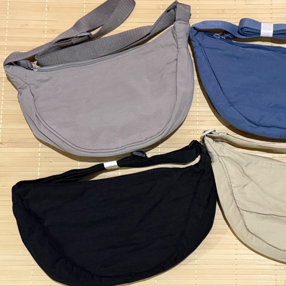 尼龍防潑水斜背包 半月包 餃子包 肩背包 斜跨包  輕量包  斜背包 Uniqlo類似-細節圖3