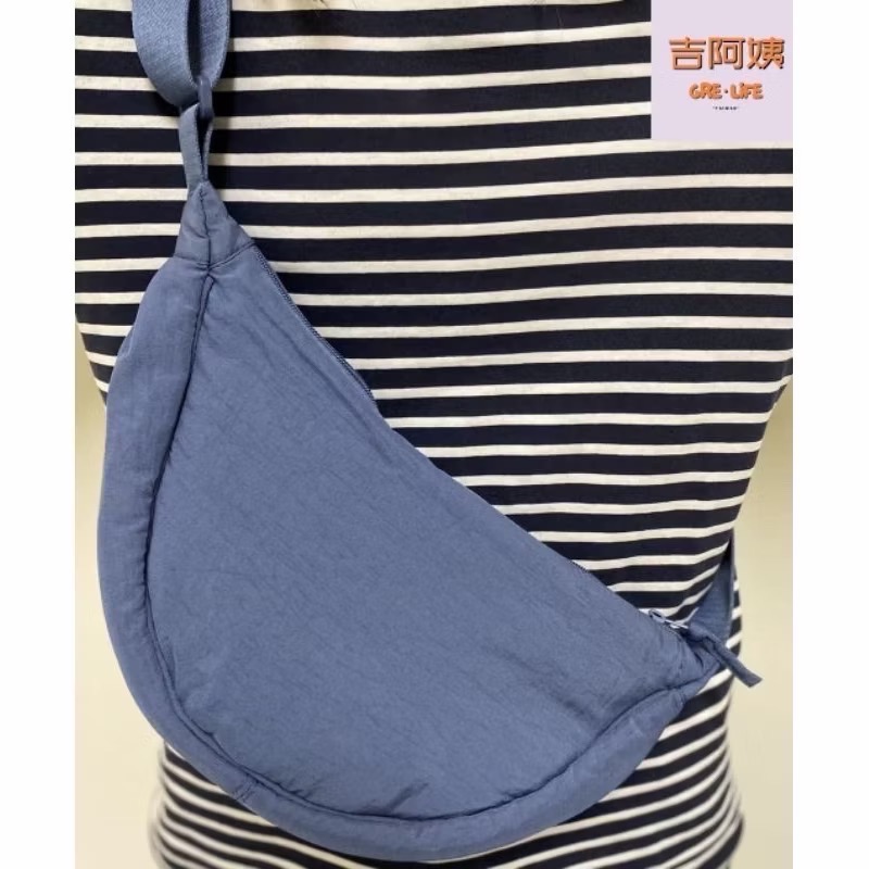 尼龍防潑水斜背包 半月包 餃子包 肩背包 斜跨包  輕量包  斜背包 Uniqlo類似-細節圖4