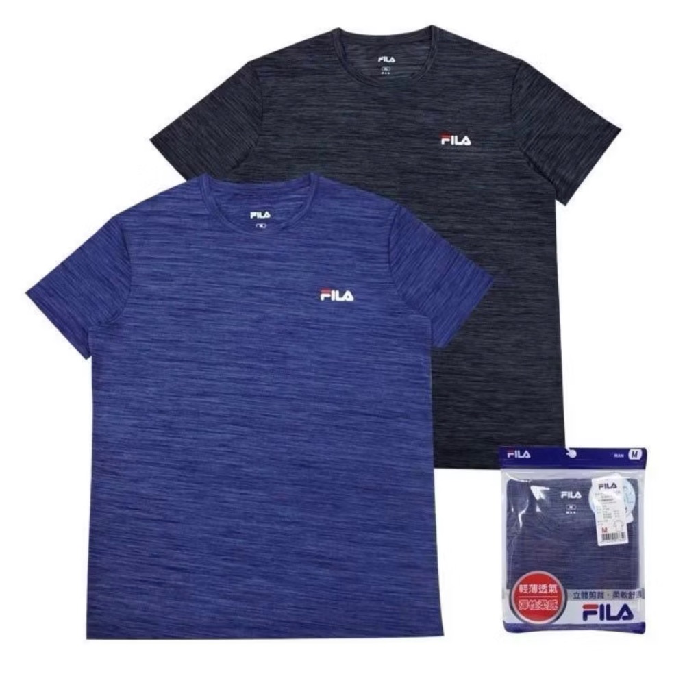 FILA男涼爽透氣短袖圓領上衣 涼感 吸濕排汗 速乾 L號-細節圖2
