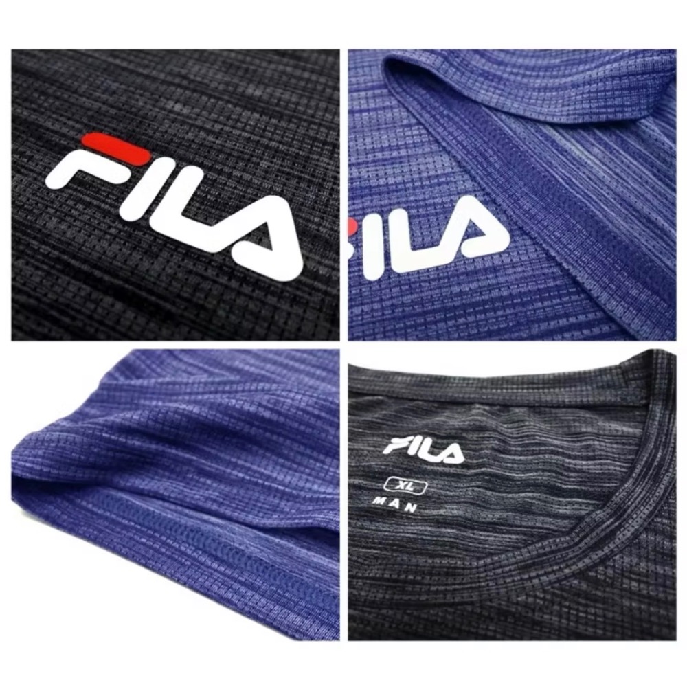 FILA男涼爽透氣短袖圓領上衣 涼感 吸濕排汗 速乾 L號-細節圖3