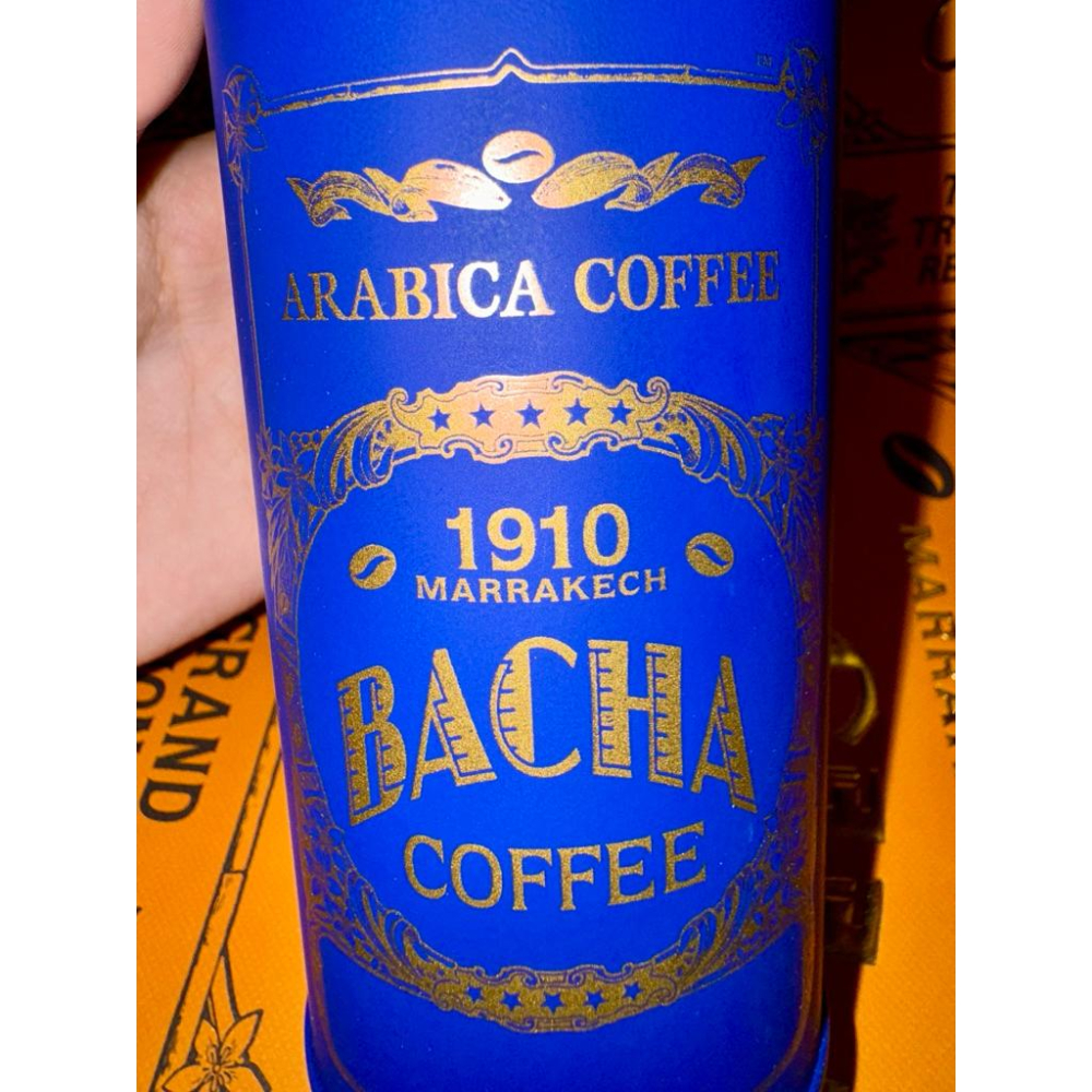 ［現貨］全新！磨砂外殼質感超好💕新加坡精品BACHA咖啡 手工彩繪密封鐵罐 咖啡豆收納罐 圓款-細節圖2