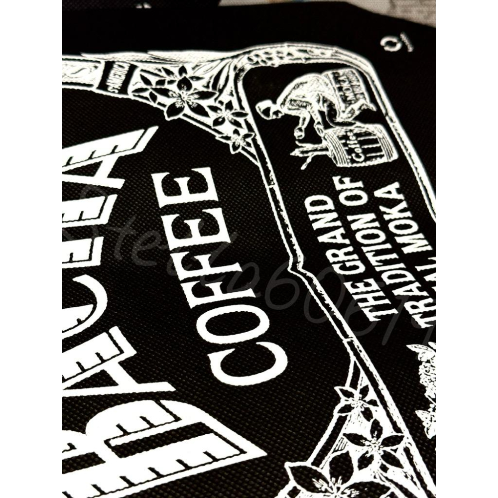 ［現貨］限量全新🖤新加坡精品咖啡BACHA 大無紡布提袋✨精美圖案、大容量🥰-細節圖2