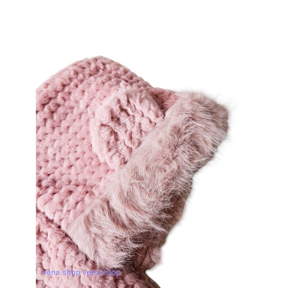 冬季 可愛狐狸耳朵 毛帽 脖圍 二合一 保暖 親膚 五色 現貨-細節圖7