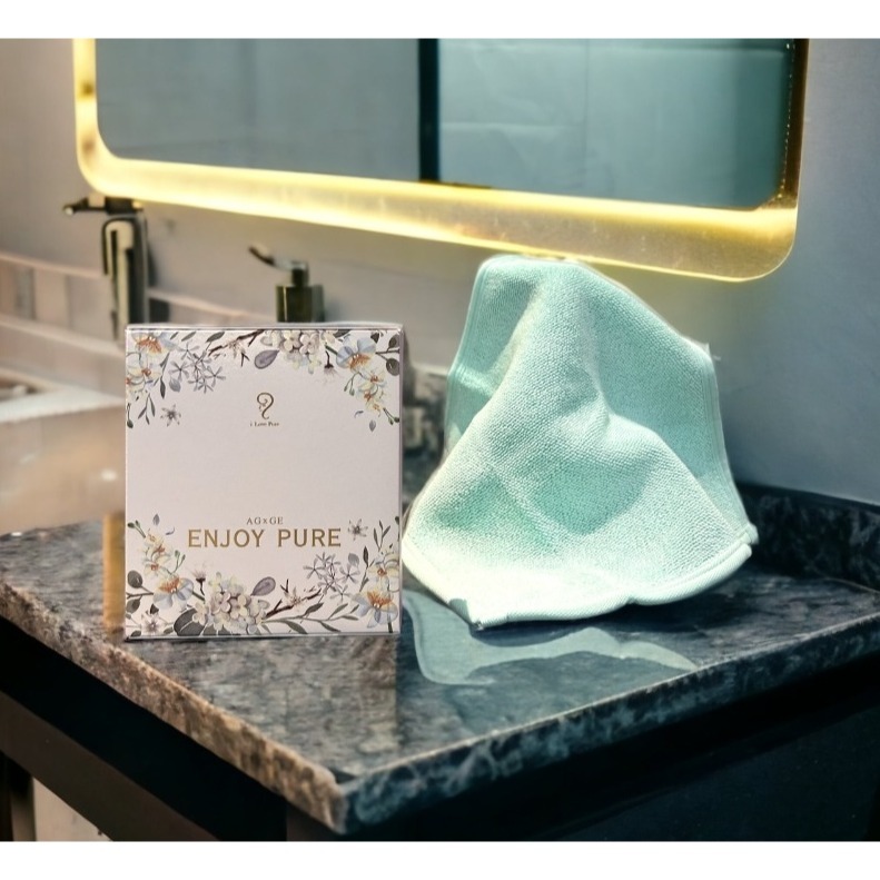 【艾美肌】鍺銀負離子 超導淨膚美容巾 卸妝巾 洗臉巾(蒂藍版_大)台灣製 現貨-細節圖4