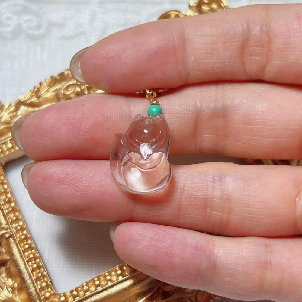 [shan]👉小滴溜👈 白水晶狐仙小滴溜 小吊墜 小配件 配飾 禮物-細節圖3