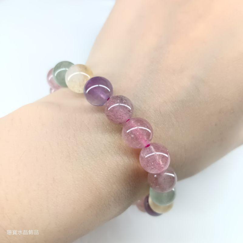 [shan] ✨水晶手鍊素串 草莓晶 綠草莓 紫水晶 黃阿塞手串-細節圖2
