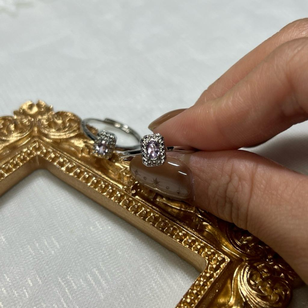 [shan] 水晶戒指 紫水晶戒指 可調戒圍 💍-細節圖2
